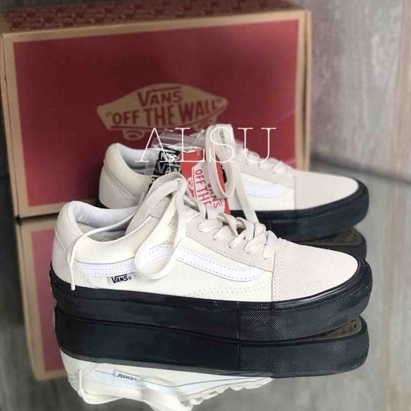 NWT VANS OLD Skool Pro Classic White Black W - Picture 5 of 7